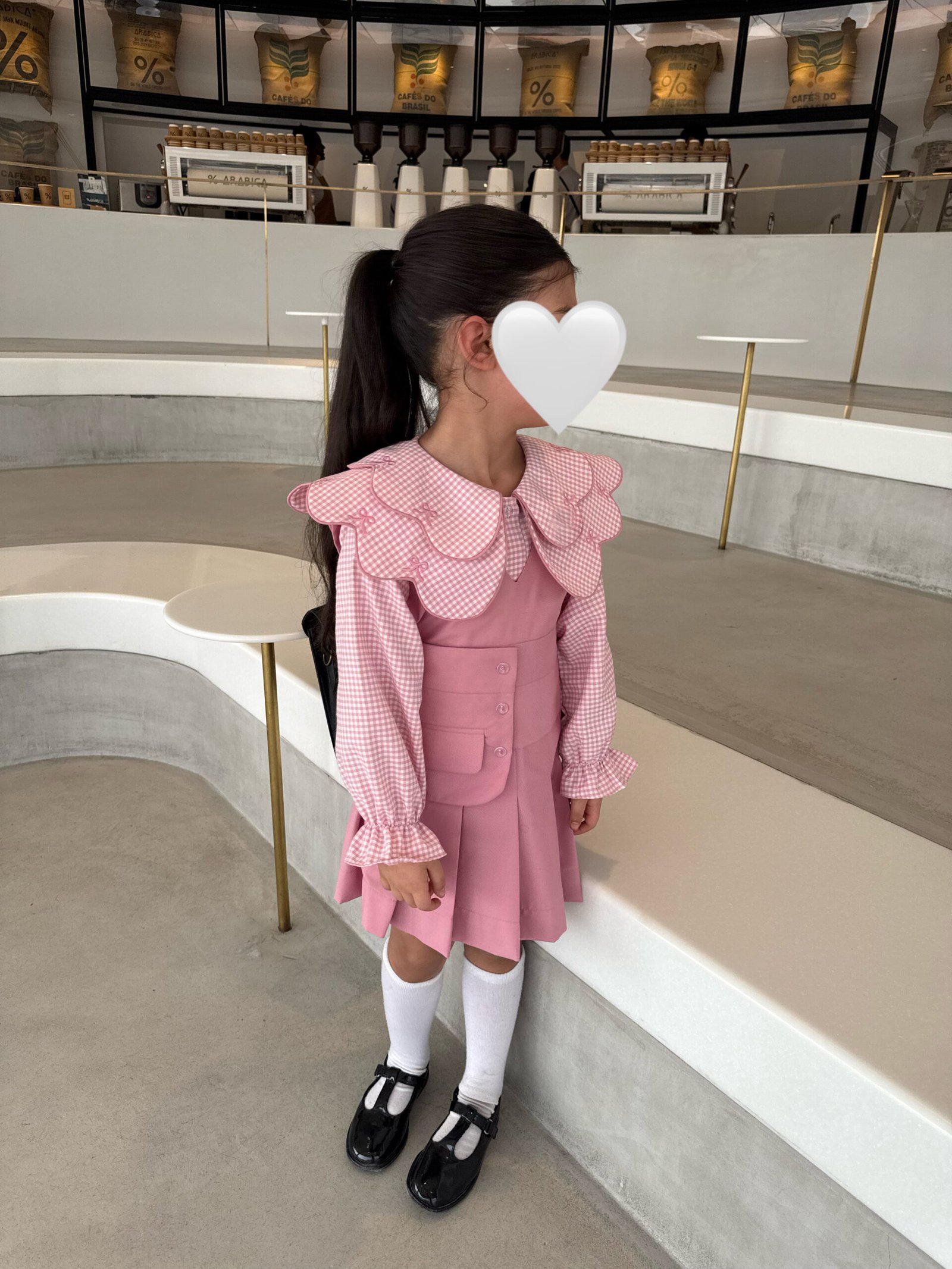 Pink Scallop Collar School Dress 🎀